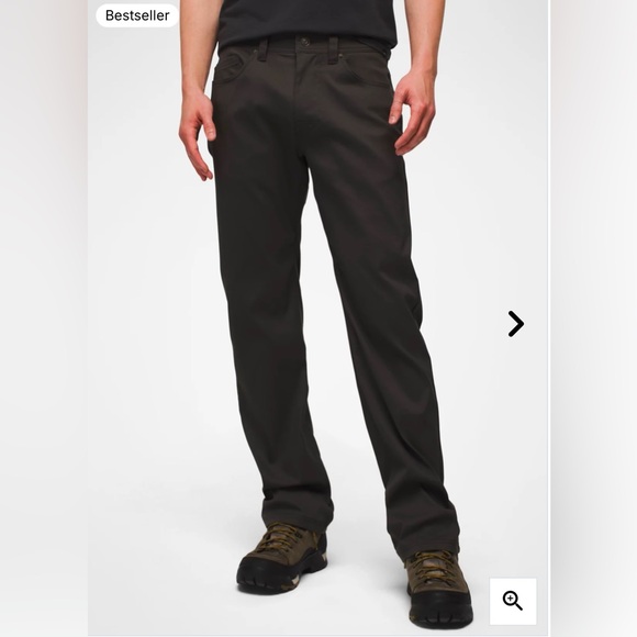Prana Other - prAna® Brion Pants Hiking Trousers, Dark Iron, Men’s Size 36 x 32 Slim Fit